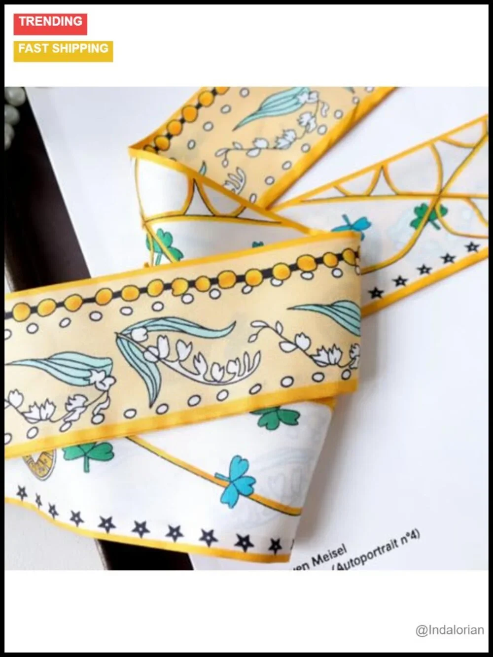 100% Mulberry Silk Scarf - Handbag Wrap Hair Ribbon Neckerchief Tie